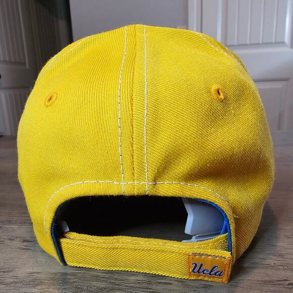 Vtg UCLA Bruins Strapback Hat Cap Blue Yellow Wool 90s College Preppy California - Picture 4 of 9